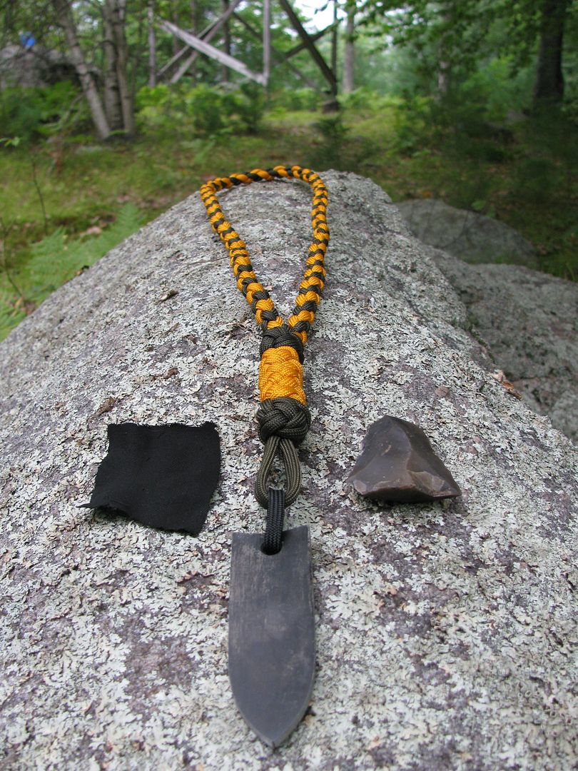 paracord flint/steel neck lanyard and nalgene cozy Survivalist Forum
